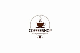 make eye catching coffeeshop logo in my style