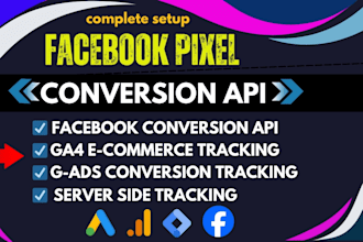 setup facebook conversion API, fb pixel, ga4 server side tracking by GTM