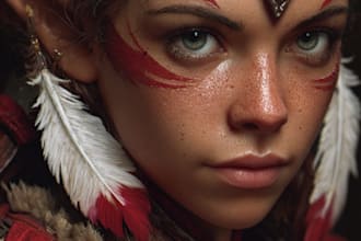 paint a realistic or fantasy portrait