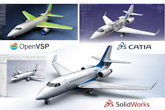 design aircraft 3d model using openvsp catia solidworks