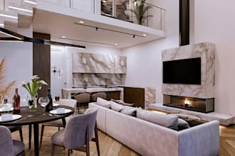 reimagine old property to loft house, classic interior, bedroom decor,d5 lighten