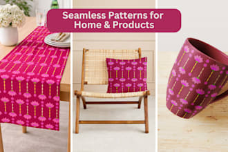 design seamless patterns for cushions, wallpaper,  home decor