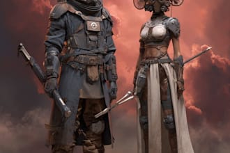 sci fi character illustration or sci fi character
