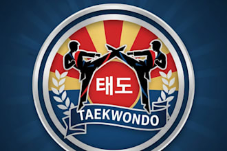 design a powerful and professional taekwondo logo for your brand