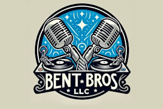 design custom hand drawn radio stations logo with t shirt illustration