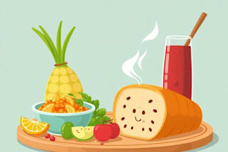 food illustration, cartoon, food vector, menu design, vector
