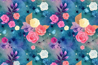 create watercolor seamless pattern