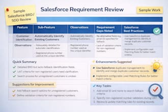review and improve your salesforce requirements