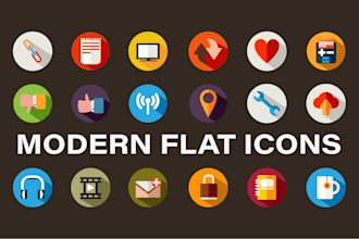 design modern flat icons set for your website and mobile app
