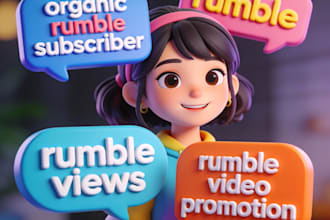 organic rumble subscriber, rumble views, rumble video promotion