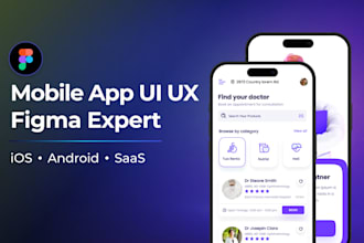 design modern saas mobile app UI UX in figma for startups