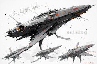 draw high quality spaceship concept