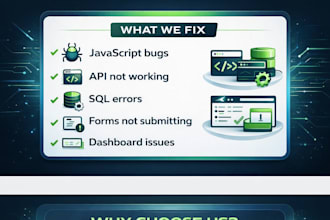 fix website errors, API issues, sql problems and bugs fast