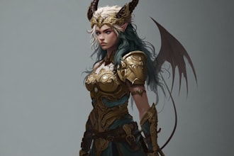 draw detailed fantasy characters for games and stories