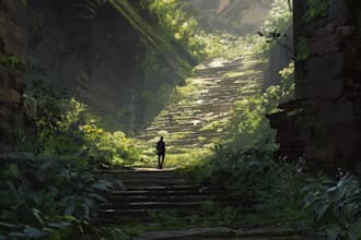 design fantasy magical landscape and all concept art