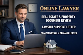online lawyer real estate property document review lawsuit compensation letter