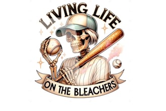 design custom hand drawn skeleton baseball mom logo with t shirt illustration
