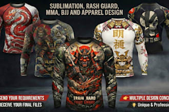 do sublimation rash guard mma bjj apparel design