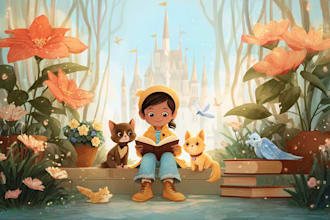 draw amazing 3d children book illustration and children story book for kids