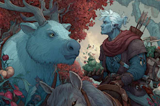 draw your oc and dnd character illustration