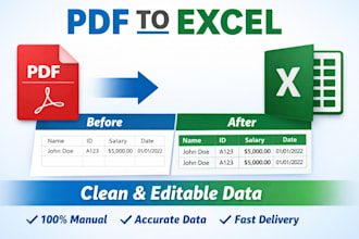convert PDF to excel manually with high accuracy