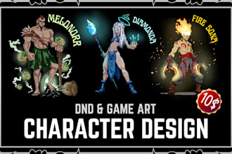 draw dnd character, illustrations for concept art