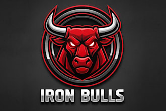 make modern bull head mascot logo with unique concepts