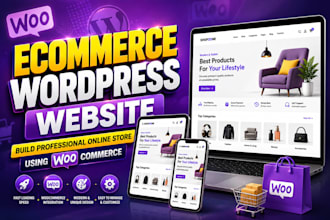 build ecommerce wordpress website using woocommerce online store, design webshop