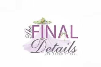 design wedding service logo with express delivery
