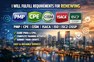 fulfill your pdu requirements for renewing pmp cpe cism isaca iso isc2 comptia