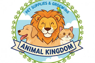 design a cute and professional pet store logo for your brand