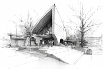 do hand drawn architectural sketches