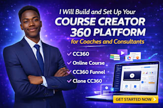 build a course creator 360 clone funnel automation system online sites