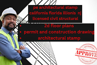 architectural stamp california florida illionis  nj licensed civil structural
