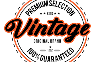 creative a vintage retro logo for your brand