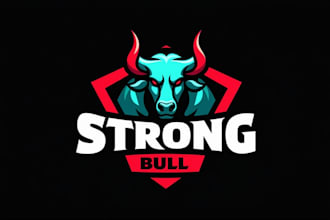 design high quality strong bull logo with express delivery