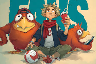 draw cartoon, comic illustrations and mascot characters