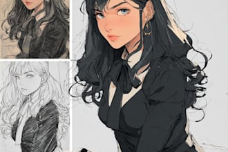 illustrate anime arts and manga illustrations