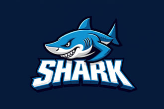 make an amazing shark esport logo with express delivery