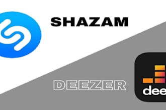 organic deezer music shazam music promotion to 500k active audience