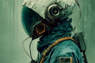sci fi character illustration or sci fi character