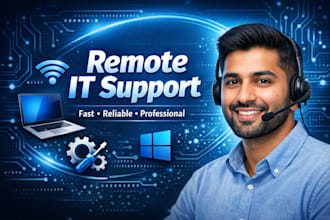 provide professional remote IT support and technical assistance