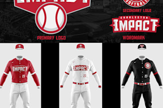do modern baseball team or sports club jersey logo design