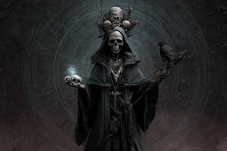 realistic dark fantasy and horror illustration