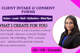 create beauty client intake and consent forms for salons and esthetics