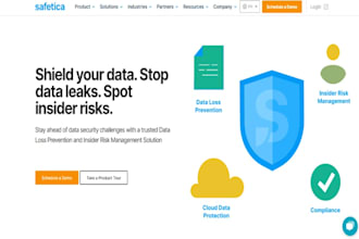 redesign cyber security website data protection website tech solution website