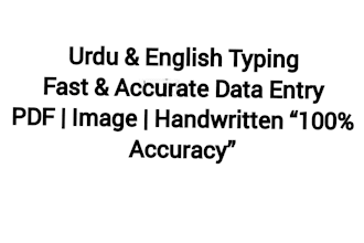 urdu and english typing, data entry and copy paste work
