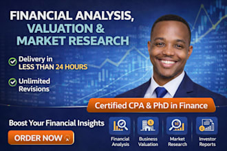 do financial analysis valuation and market research