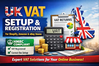 handle UK vat registration returns shipping setup for shopify amazon ebay store