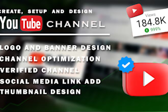 create, setup and design a professional youtube channel